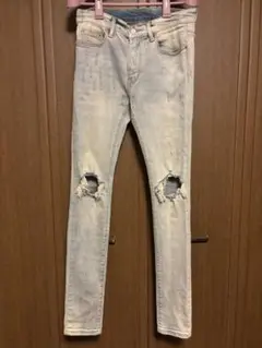 mnmlミニマル ダメージスキニーデニムパンツ w30
