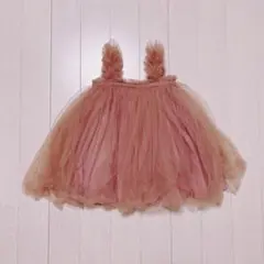 Dudu cream ピンク チュール ワンピース 80