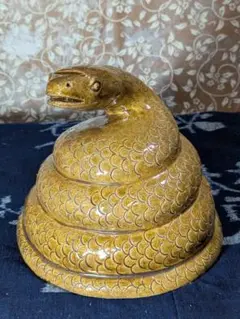 陶器製 蛇 置き物