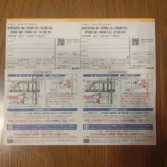 オンワード樫山 ファミリーセール 大阪 入館証 2枚