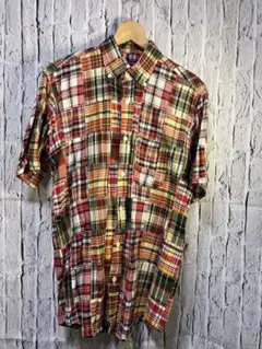 ほぼ新品購入価格6930円 Kent Ave パッチワーク半袖シャツ　M 日本製