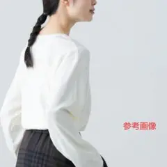 値下げ　かぐれ　ボートネックロングカットソー　オフホワイト　フリーサイズ