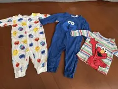 H&M セサミストリート ロンパース、ロンT 3点セット