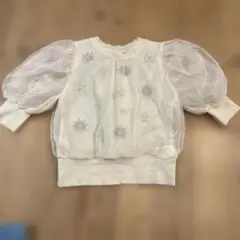SNIDEL パフスリーブ ホワイト トップス