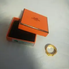 292新品 エルメス HERMES スカーフリング カレ ベルト ゴールド