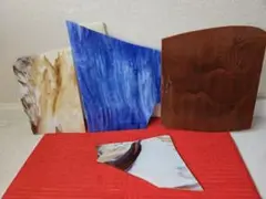 ステンドグラス用ガラス4枚セット
