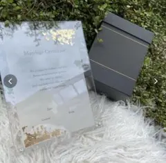 【最終価格】結婚証明書❤️トレーシングペーパー コンパクト 金箔 ウェディング