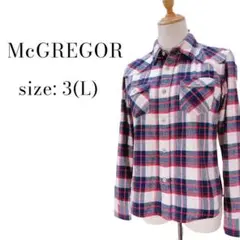 【人気◎】マックレガー チェック柄ボタンダウンシャツ サイズL 美品 ウェスタン