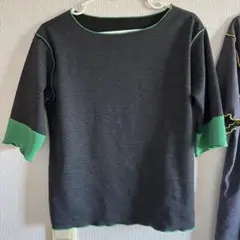 しまむら　半袖Tシャツ グレーとグリーン