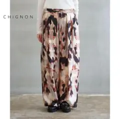 【未使用級】CHIGNON シニヨン ニュアンス カモフラ ワイドパンツ