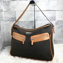 美品✨グッチ ワンショルダーバッグ キャンバス レザー シェリー A4 大容量