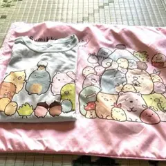 【最安値】すみっコぐらし 長袖Tシャツ 水色　枕カバー　ピンク