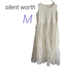 silent worth【M】ノースリーブ チュールレース ワンピース