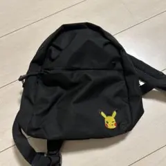 子供用リュック 黒　ブラック　VIVACE ピカチュウ後付け