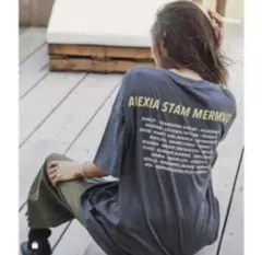 即完売 ALEXIA STAM Mermaids Tee Charcoal