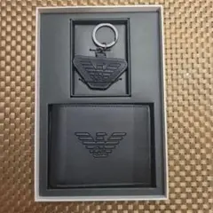 EMPORIO ARMANI 二つ折り財布 ブラック