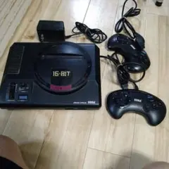SEGA メガドライブ 本体 16-BIT コントローラー2つ付き
