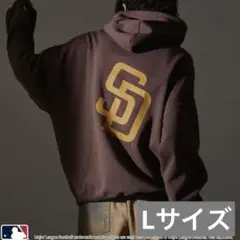 【別注】 MLB公式 サンディエゴ・パドレス 裏起毛バックロゴスウェットパーカー