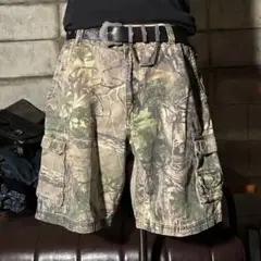 迷彩　リアルツリー　ハーフパンツ　カモフラージュ　カーゴパンツ W36 バギー