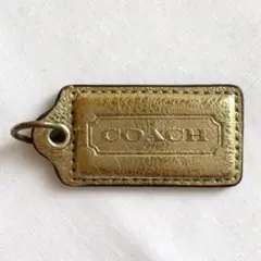 COACH コーチ　タグ型キーホルダー ゴールド