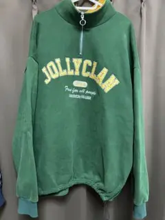 JOLLYCLAN ジップアップ フリース トレーナー グリーン