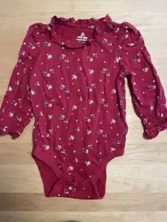 baby gap 赤い花柄ボディスーツ 18-24ヶ月