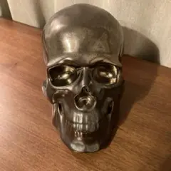 おまけ付き スカルヘッド ドクロ オブジェインテリア シルバーアクセサリー店購入
