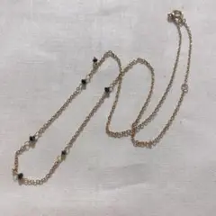 アガット K10ブラックダイヤネックレス