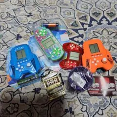 携帯型ゲーム機セット（青・緑・赤・オレンジ）