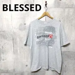 BLESSED ブレスド メンズビッグサイズ プリントTシャツ XL グレー