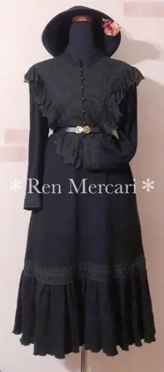 vintage*Black frill dress