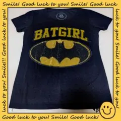 BATGIRL バットマン ロゴ Tシャツ 半袖　キラキラスタッズ