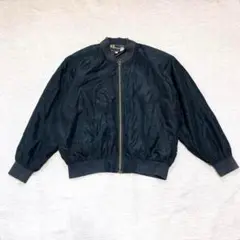 MA-1(F)シルク100% ユニセックス　ヴィンテージライク　大人　フルジップ