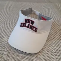 New Balance ゴルフ バイザー ホワイト ロゴ 男女兼用