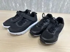 【2足まとめて】ブラック スニーカー 21.5cm 値下げ可