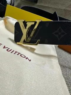 Louis Vuitton 黒 レザーベルト 95cm 95/38