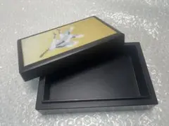 七宝焼 双鶴 文箱 小物入れ 記念品 現状品