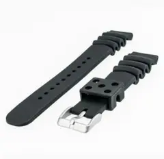 腕時計用 ウレタンベルト ブラック 20mm バンド ストラップ 防水