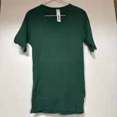 ATTACHMENT グリーン クルーネック Tシャツ
