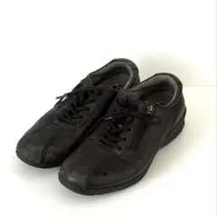 ASAHI Medical Walk スニーカー 黒 サイドジップ 23.5cm