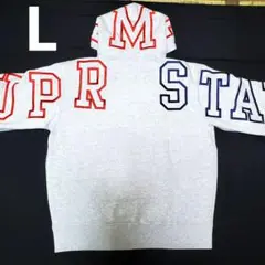 Supreme State Hooded Sweatshirt Ash Grey