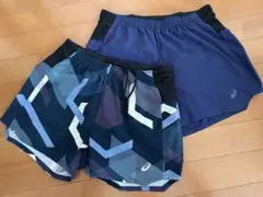 asics アシックス ポケット付き ランニングパンツ Mサイズ セット