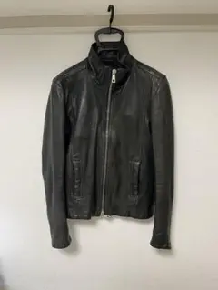 MUSHERマーシャー ダブルライダース レザージャケット/エンメッティ MUSHER/マーシャーLAMB LEATHER WITH THIN DOWN(MENS