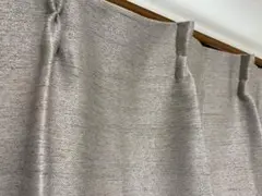 1級遮光形状記憶カーテン100×135cm2枚ブラウンナチュラルテイスト
