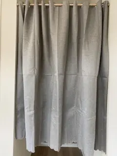 遮光撥水カフェカーテン142×70cmグレー