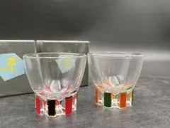 伊予桜井漆器 ショットグラス2点 ガラスコップ