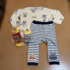 新品　アンパンマン　だだんだん　長袖カットソーとパンツ　靴下セット　100㎝