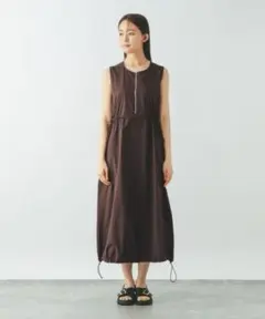 新品 グローバルワーク 遮熱撥水ワンピース ブラウン REGULAR