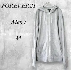 FOREVER21 フォーエバー21 フード付きジップパーカー M グレー