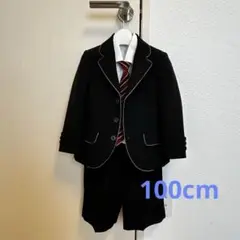 フォーマルスーツ 100cm ブラック シャツネクタイ付き